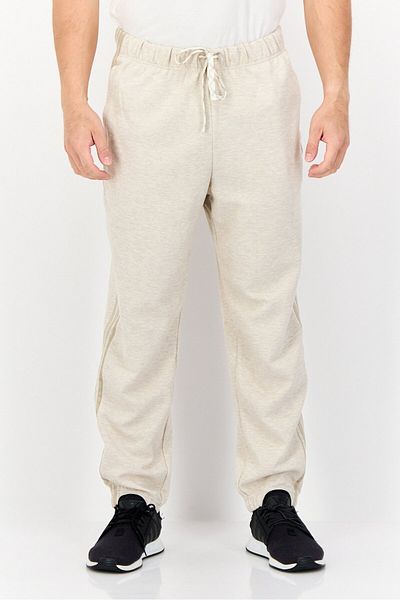adidas Men Sportswear Fit Brand Logo Outdoor Sweatpants, Beige
