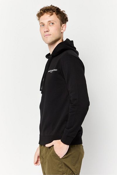 GAZZARRİNİ Men Graphic Print Long Sleeves Hoodie, Black