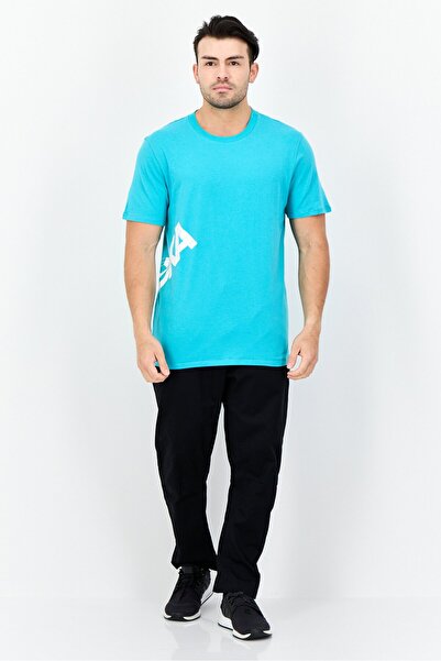 hoka Men Sportswear Fit Short Sleeve Outdoor T Shirt, Turquoise