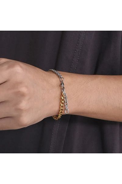 SIC MODA Bratara bicolora Inox SIC MODA 5636B