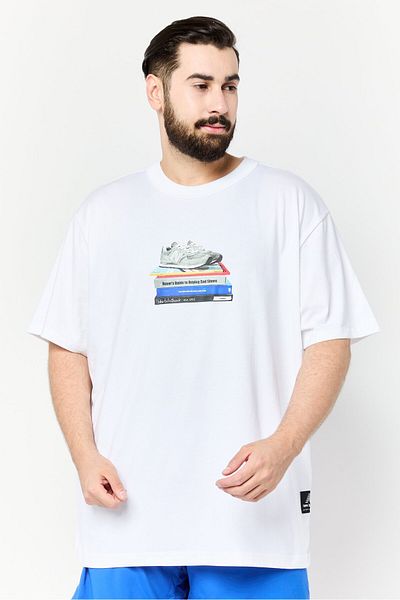 New Balance Men Sportswear Fit Short Sleeves Outdoors T-shirt, Off White
