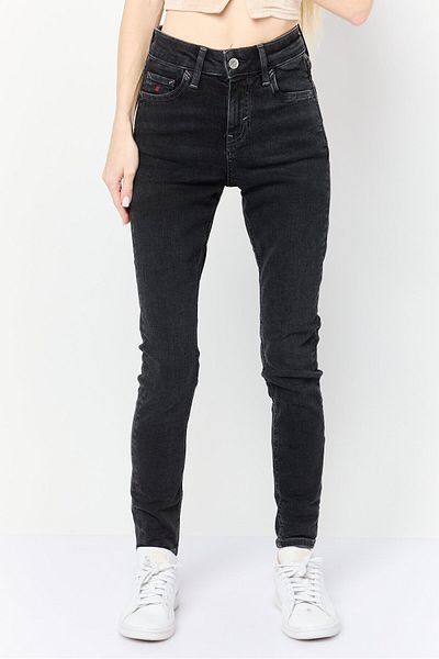 Esprit Women Skinny Fit Washed Stretchable Jeans, Black