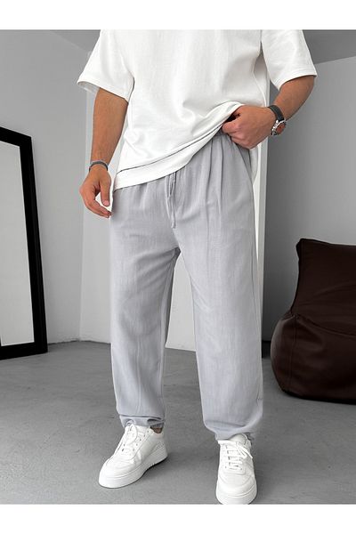 BYBASICMAN Gray Slim Regular Cotton Pants Yp-5022