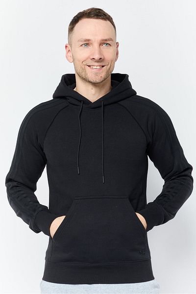 adidas Men Sportswear Fit Long Sleeve Outdoor Hooded Sweatshirt, Black