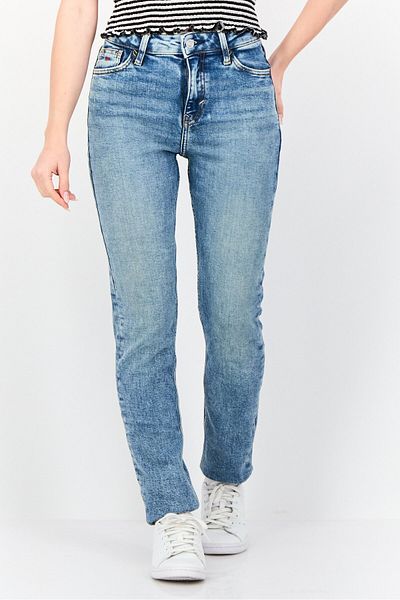 Esprit Women Slim Fit Washed Stretchable Denim Jeans, Blue