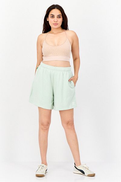 adidas Women Sportswear Fit Drawstring Outdoor Shorts, Light Green