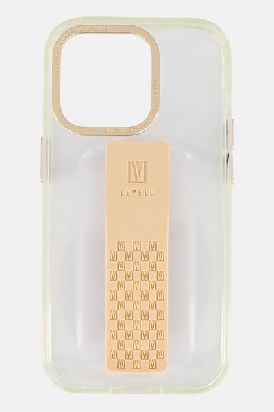 Levelo غلاف هاتف iPhone 14 Pro Graphia المغناطيسي المصنوع من السيليكون، شفاف