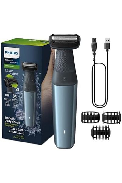 Philips Bodygroom BG3027/03 | Showerproof Groin & Body Trimmer | Body Shaver, 3-Length Combs | 60min