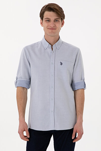 U.S. Polo Assn. Erkek Lacivert Regular Fit Cepli Gömlek 50306340-VR033