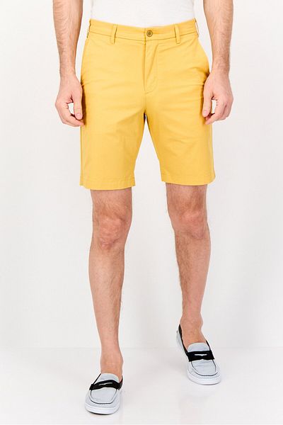 Dockers Men Solid Chino Shorts, Golden Yellow