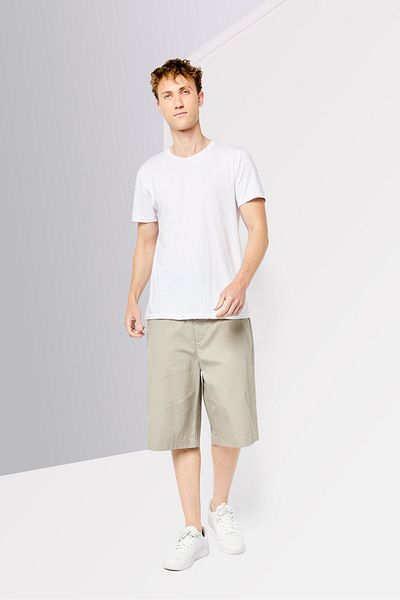 Givenchy Men Solid Chino Shorts, Grey