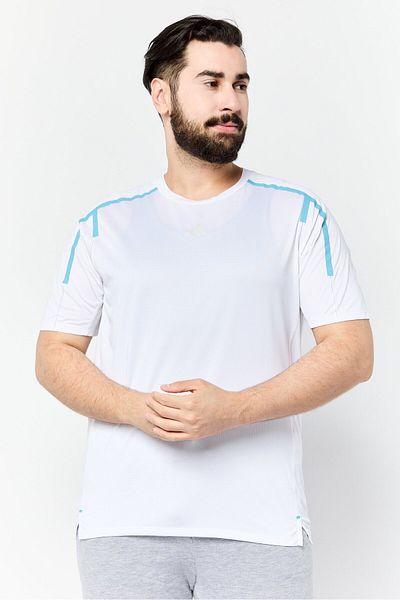 adidas Men Sportswear Fit Short Sleeve Outdoor T-shirts, White