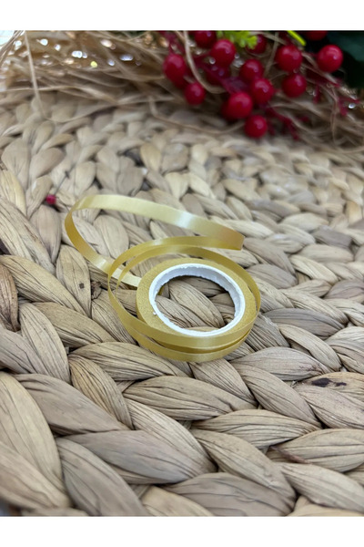 Parti Zamanı Gold Balon İpi Rafya 4 mm x 5 metre 1 adet