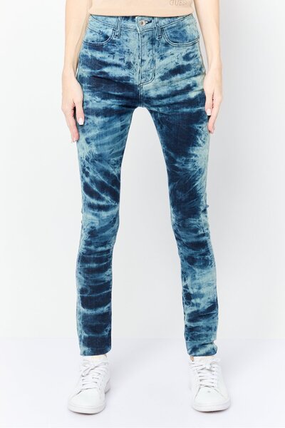 Guess Women Ultimate Skinny Fit Wash Stretchable Denim, Blue
