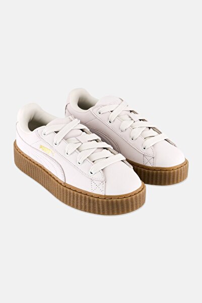 Puma X Fenty Kids Boy Creeper Phatty Nubuck Lace Up Outdoor Shoes, White