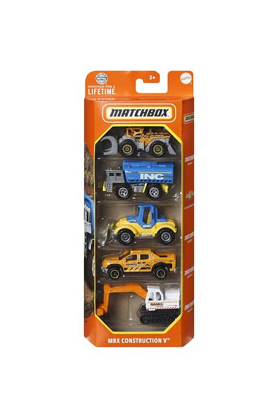 Matchbox Set 5 masinute metalice Matchbox - Construction V