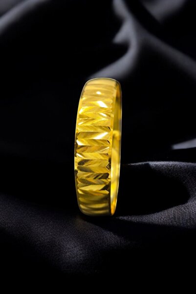 BEYZA DERELİ TAKI AKSESUAR 22 Ayar Altın Kaplama 1,5 cm Bilezik