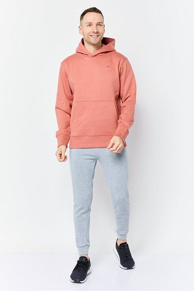 adidas Men Sportswear Fit Long Sleeves Outdoor Hoodie, Desert Coral