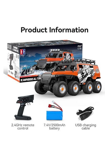 cada Masinuta RC CaDa Amphibious 8 x 8 Off-Road scara 1:10