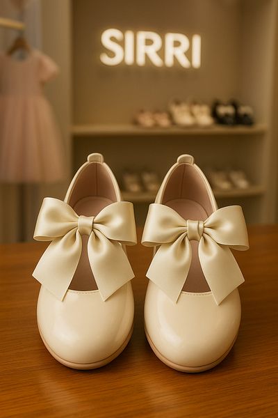 SIRRI Girl's Bow Ballerina Shoes