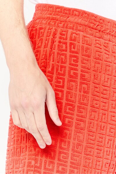 Givenchy Men Textured Basic Shorts, Orange