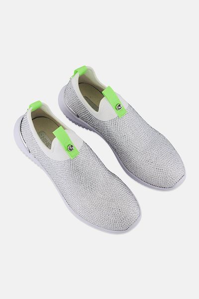 Nine West Women Rhinestone Slip On Casual Shoes, White