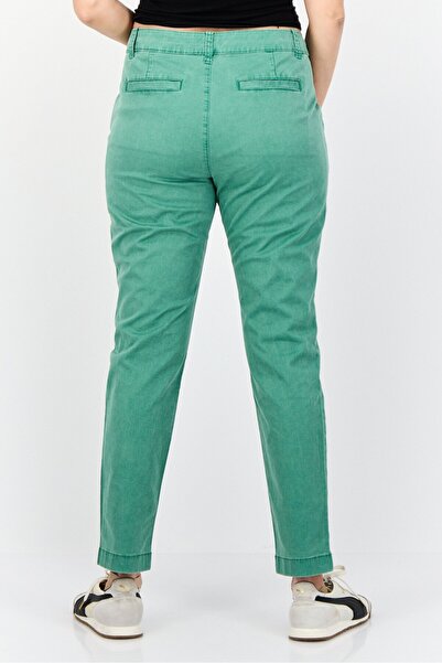 Esprit Women Regular Fit Solid 30 Inseam Chino Pants, Green