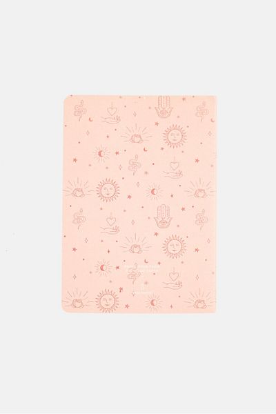 Muy Mucho Graphic Printed Lined Pages Notebook, Pink