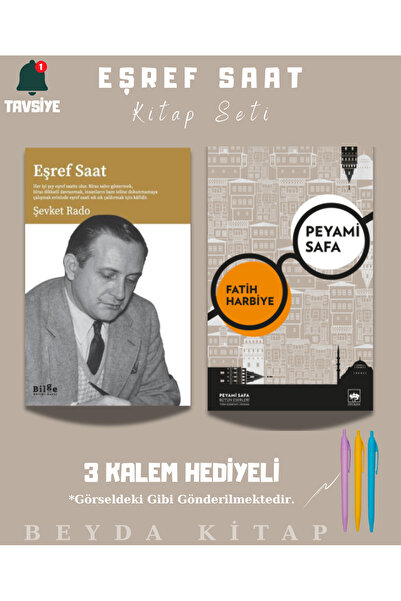 Bilge Kültür Sanat Eşref Saat - Fatih Harbiye - Kitap Seti (2 Kitap) - Üç Kal...