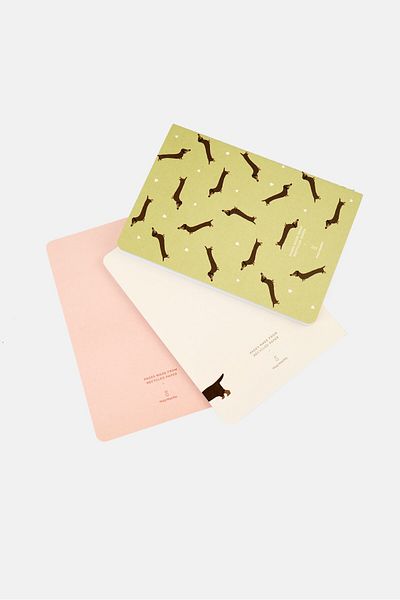 Muy Mucho 3 Pcs Printed Cahiers Notebook, Multicolor