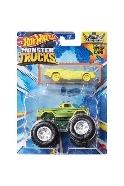 HOT WHEELS Set 2 masinute Hot Wheels - Monster Truck si masinuta metalica