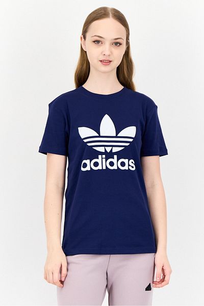 adidas Women Sportswear Fit Short Sleeve Outdoor T-shirts, Dark Blue