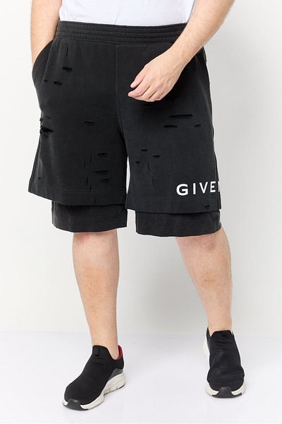 Givenchy Men Brand Logo Basic Short, Charcoal Black