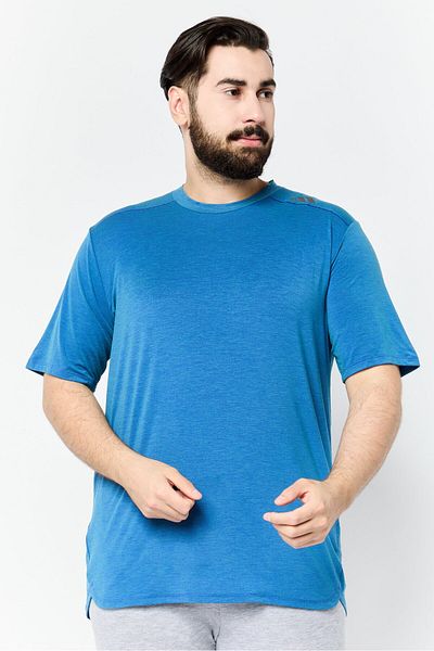 adidas Men Sportswear Fit Short Sleeve Training T Shirt, Blue
