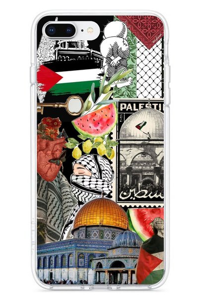 TechTree iPhone 7 Plus / 8 Plus Compatible Palestine Freedom Collage Clear Si...