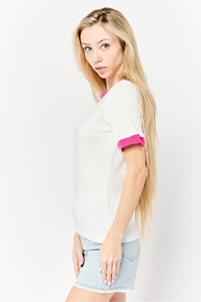 Esprit Women Crew Neck Short Sleeves Graphic T-Shirt, White