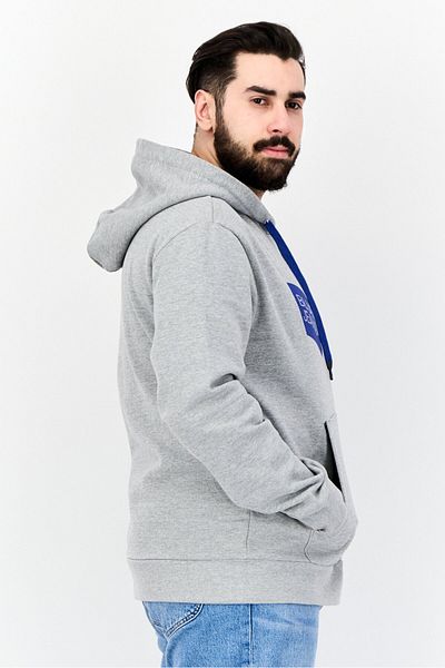 GAS Men Brand Logo Long Sleeve Hooded Sweatshirt, Grey