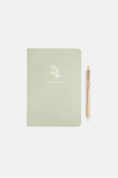 Muy Mucho 78 Sheets Weekly Planner Notebook 14 X 2o Cm, Green