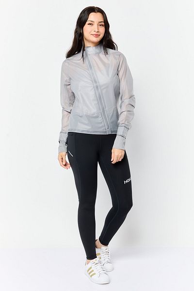 hoka Men Performance Fit Long Sleeve Training Shield Track Jacket, Grey