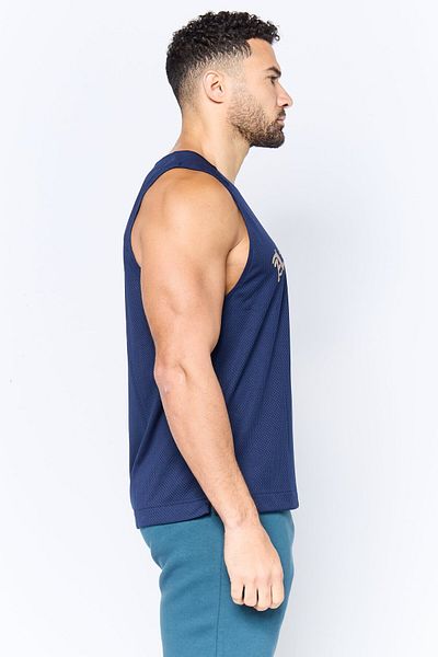 Reebok Men Sportswear Fit Sleeveless Training Vest, Navy