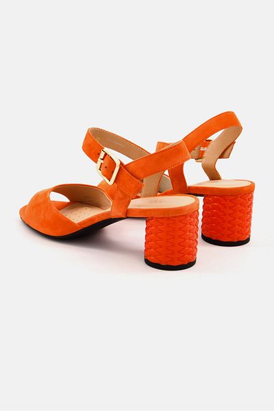 Geox Women Ortensia Adjustable Buckle Sandals, Orange