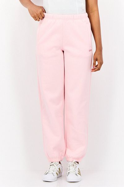 Esprit Women Regular Fit Brand Logo Sweatpants, Pink