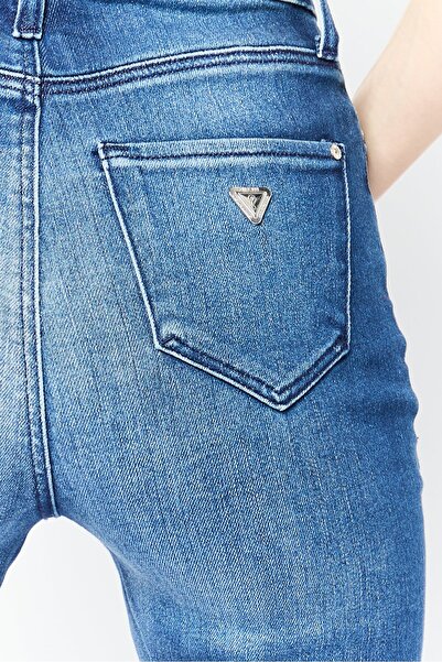 Guess Women Skinny Fit Dark Wash Stretchable Denim, Navy