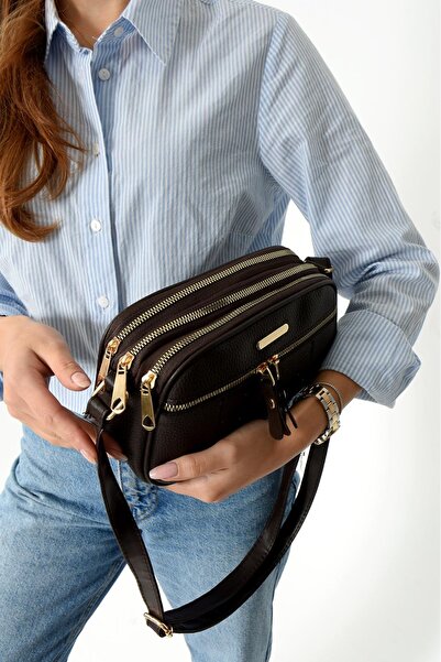 Handley Kadın Lüks Çapraz Askılı Çok Bölmeli Omuz çantası