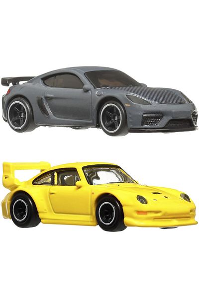 HOT WHEELS Set 2 masinute metalice Hot Wheels - Porsche 993 GT2 si Porsche 718 Cayman GT4