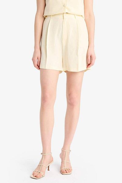 DeFacto New Season High Waist Linen Blend Shorts