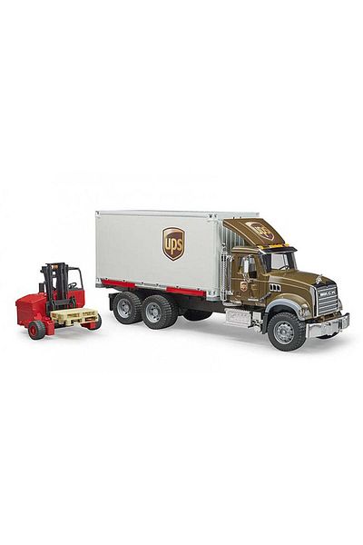 Bruder Camion Bruder - UPS Mack Granite si stivuitor