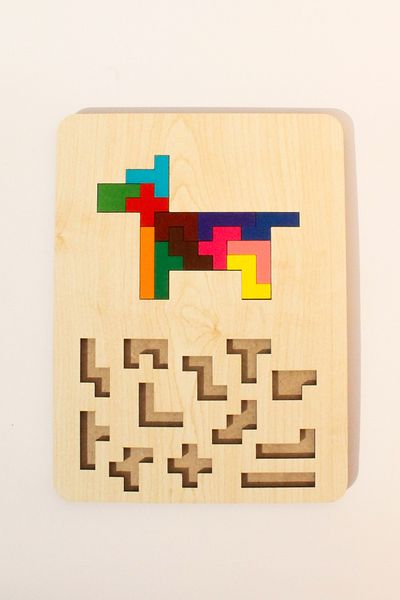 Store Wooden Educational Puzzle |   3 in 1 Shapes, Colors and Animals Puzzle |   Montessori 3+ Age Toy
