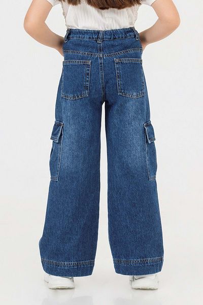 Waka Waka Cargo Pants with Adjustable Waist and Button Closure for Girls