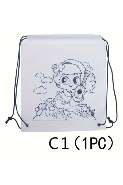 dukart kiddo boyanabilir bez çanta, çocuk sırt çantası, graffiti çanta